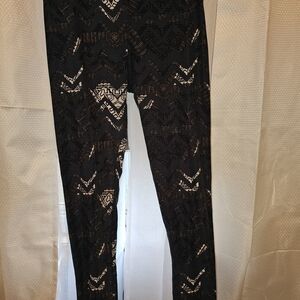 LuLaRoe Black Aztec-Pattern Leggings